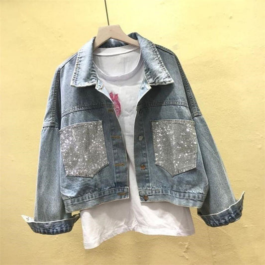 Women's Loose Bat Sleeve Denim Jacket