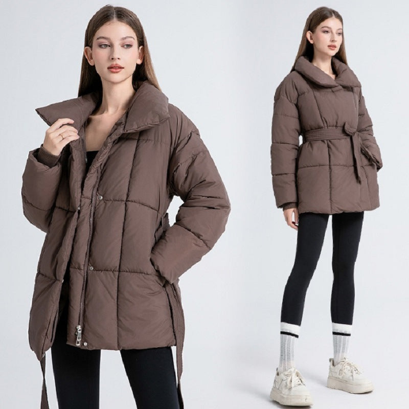 Plus Size Women's Mid-length Down Cotton-padded Jacket Thickened