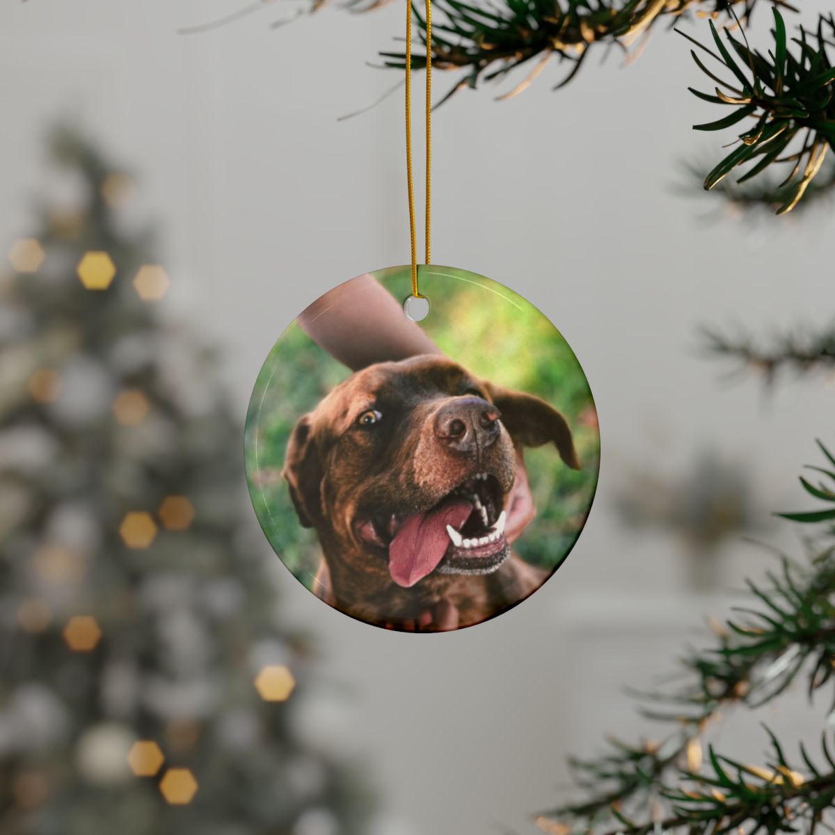 Personalized Ceramic Ornaments, 2-Sides (1, 3, 5, 10 pcs)