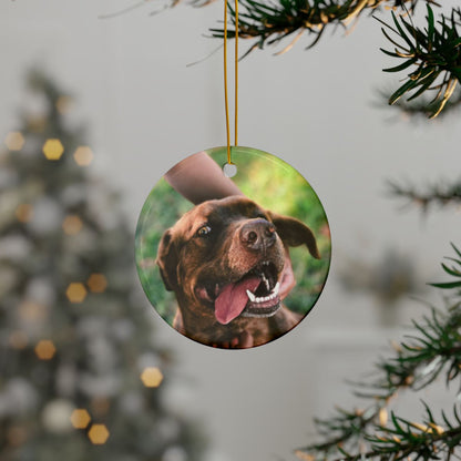 Personalized Ceramic Ornaments, 2-Sides (1, 3, 5, 10 pcs)