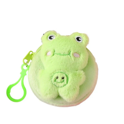 Mini Storage Bag Frog Plush Coin Purse Bear Rabbit Animal Coin Purse Fashion Pendant Cartoon Zero Wallet Women Girls