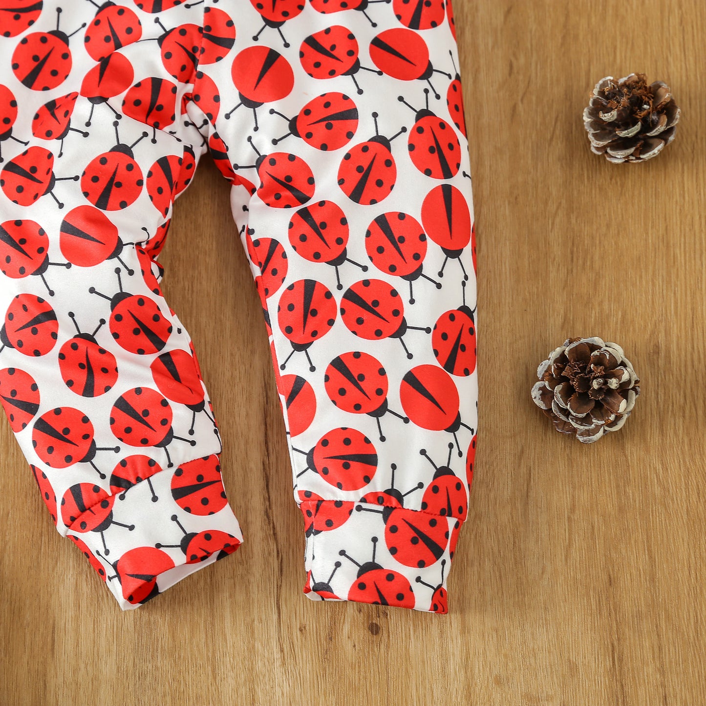 Clothing Girls' Long-sleeved Cartoon Ladybug Romper