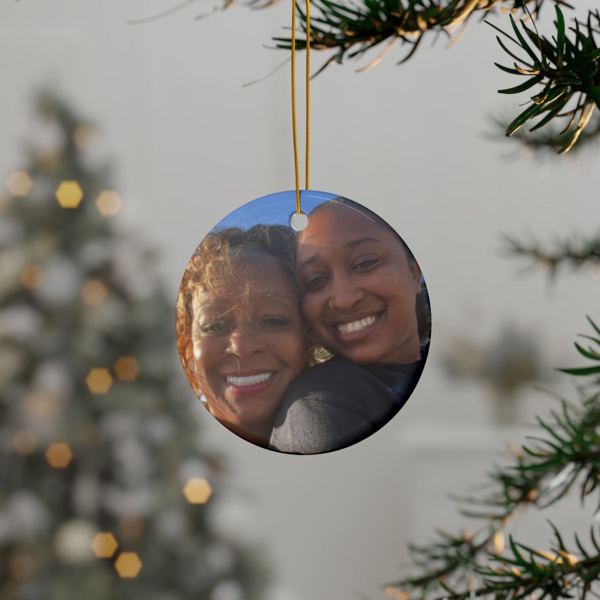 Personalized Ceramic Ornaments, 2-Sides (1, 3, 5, 10 pcs)