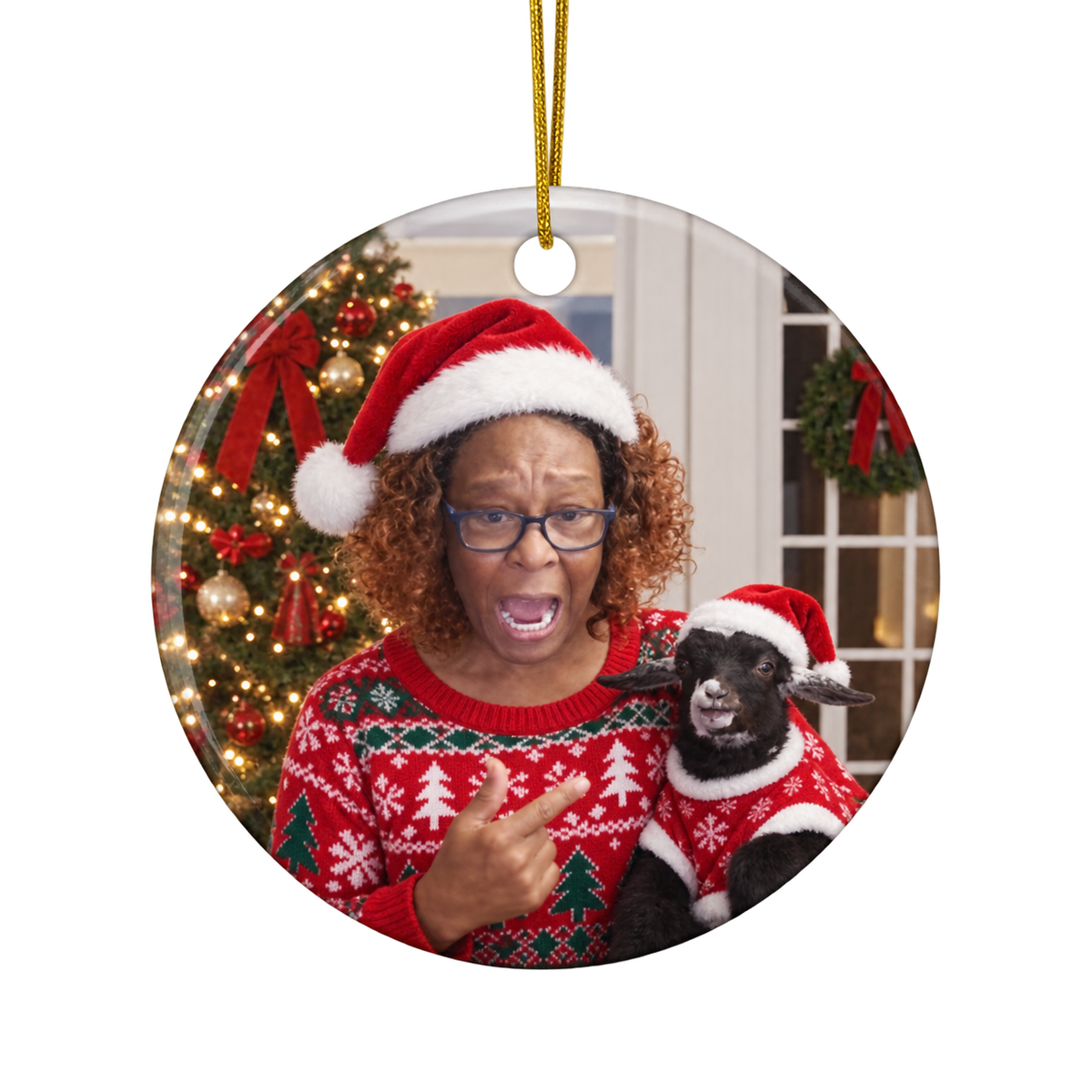 Pet/Person Custom Ornaments, 2-Sides (1pc, 3pcs, 5pcs, 10pcs)
