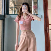 Pink blouse and pink pants