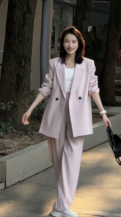 Women's Wide-leg Pants Casual Two-piece Suit