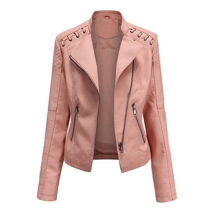 Youth Fashion European And American Women's Clothing Leather Short Jacket