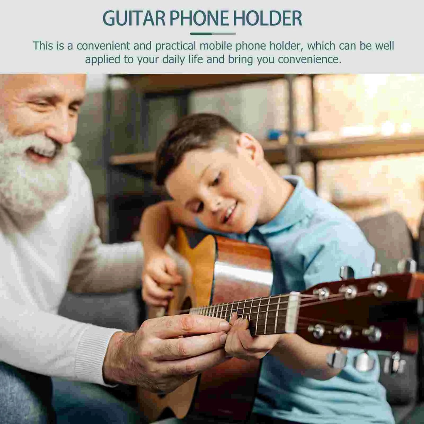 Guitar Phone Clip Head Stand Mobile Holder Clip-on Rack Music Headstock Plastic Cell Clamp Car Mount