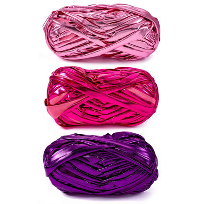 3Pcs Sparkle Polyester Ribbon Cloth Ribbon for Handwork Purse Bag Basket PU Leather Cotton Polyester Christmas Decorations