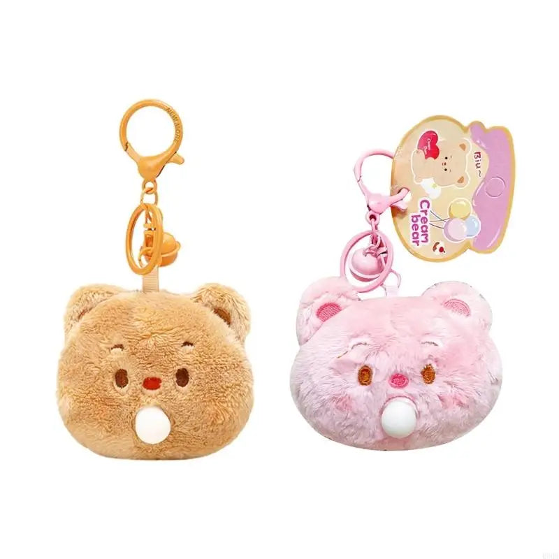 090B Butter Bear Keychain Women Girl Purse Pendant for Handbag Decors Accessories