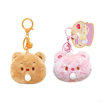 090B Butter Bear Keychain Women Girl Purse Pendant for Handbag Decors Accessories