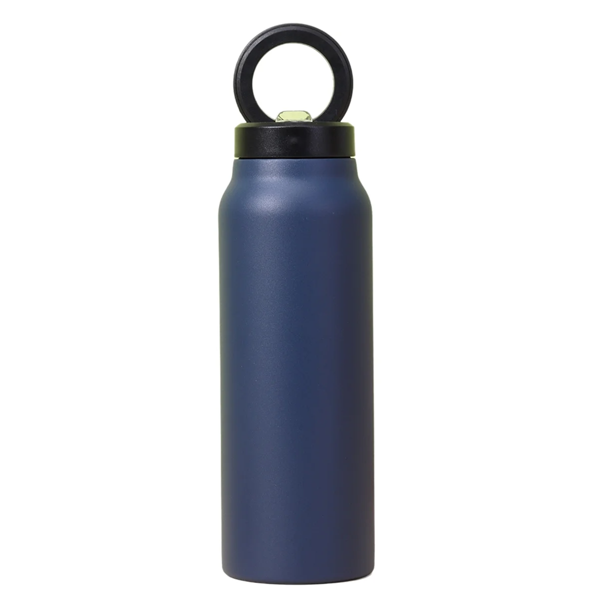 Navy Blue Insulated Water Bottle with Magnetic Phone Holder, Made of Stainless Steel