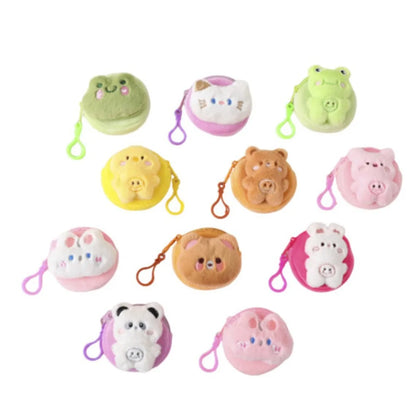 Mini Storage Bag Frog Plush Coin Purse Bear Rabbit Animal Coin Purse Fashion Pendant Cartoon Zero Wallet Women Girls