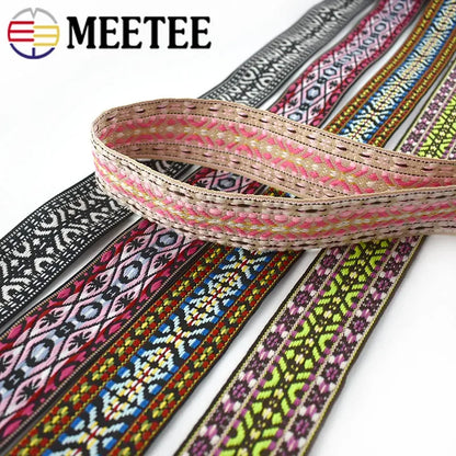 4M 50mm/1.96inches Polyester Cotton Jacquard Webbing Bag Strap Tape Clothes Sewing Bias Decoration Lace Ribbon Trims Accessories