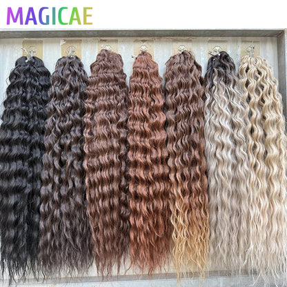 Magicae 3Pcs 300Grams 24Inches Ariel Deep Water Wave Hair (Braid or Twist)