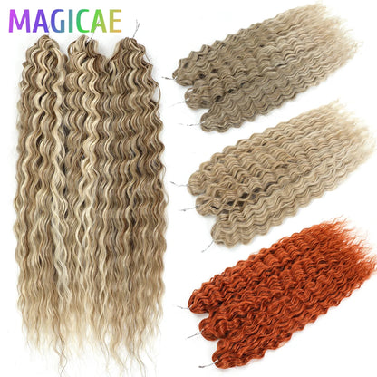 Magicae 3Pcs 300Grams 24Inches Ariel Deep Water Wave Hair (Braid or Twist)