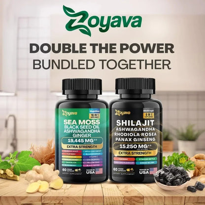 Nature's Boost Kit - Sea Moss + FREE Shilajit (BOGO•60-Cnt)