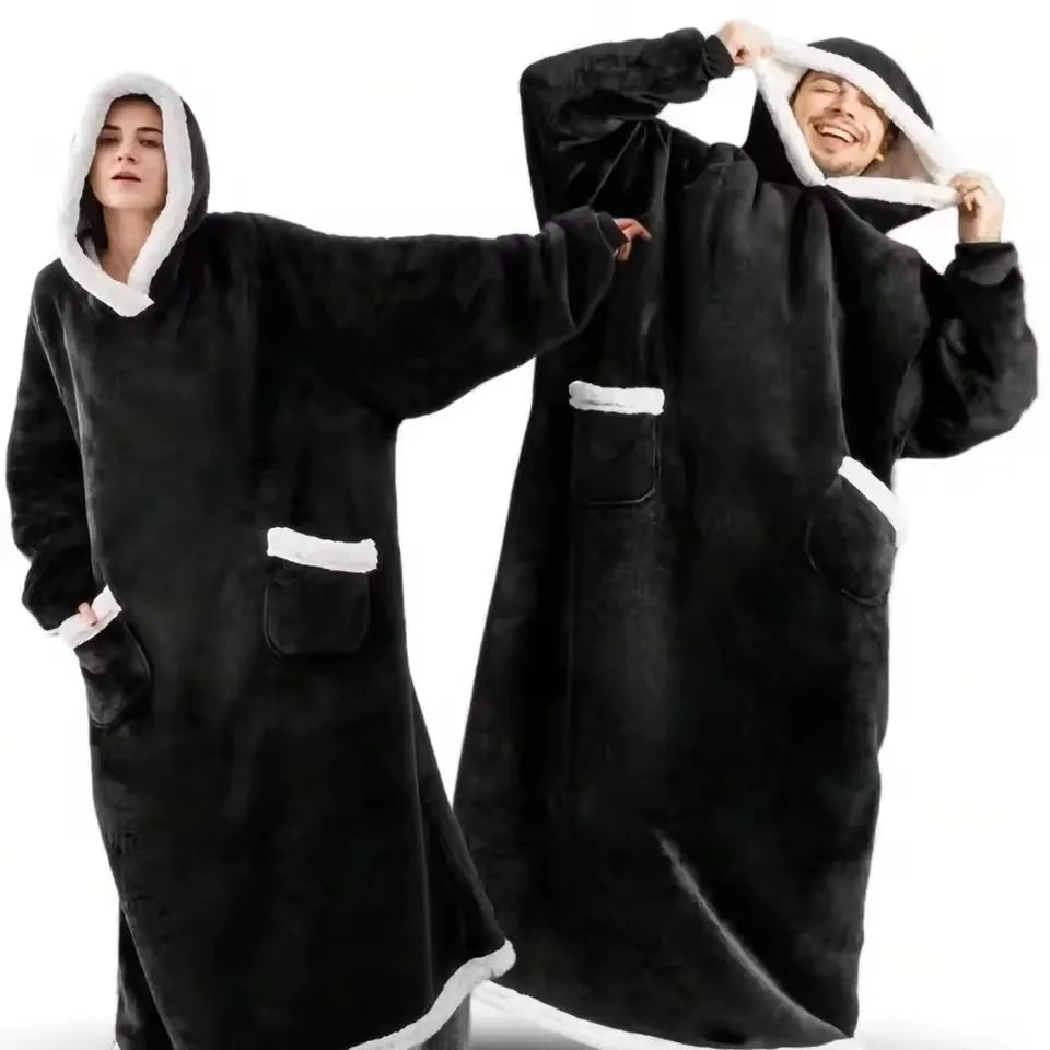 Snug Happy Premium Sherpa Hoodie Blanket