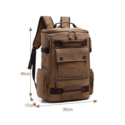 Vintage Canvas Adventure Backpack