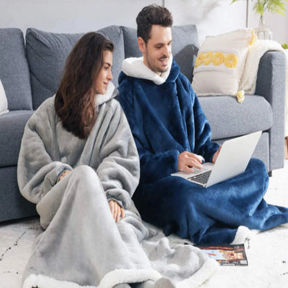 Snug Happy Premium Sherpa Hoodie Blanket