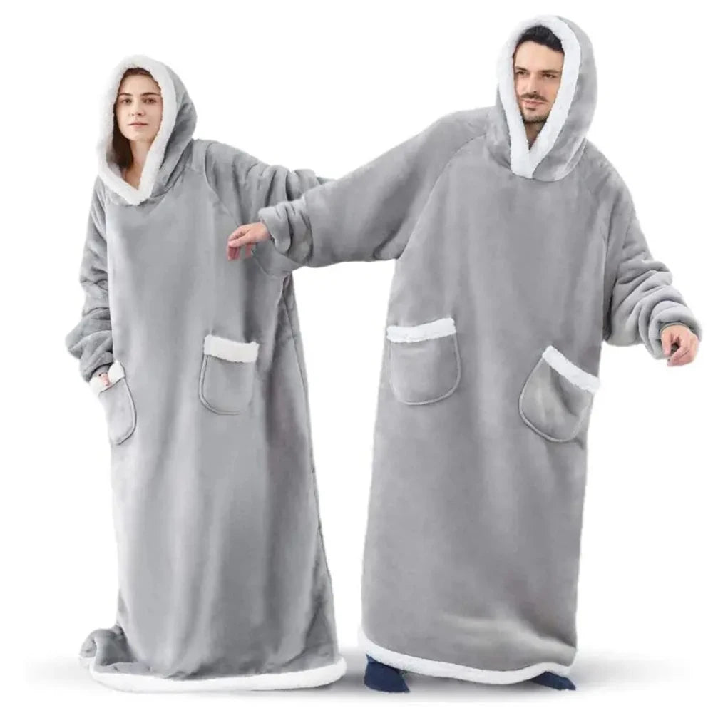 Snug Happy Premium Sherpa Hoodie Blanket