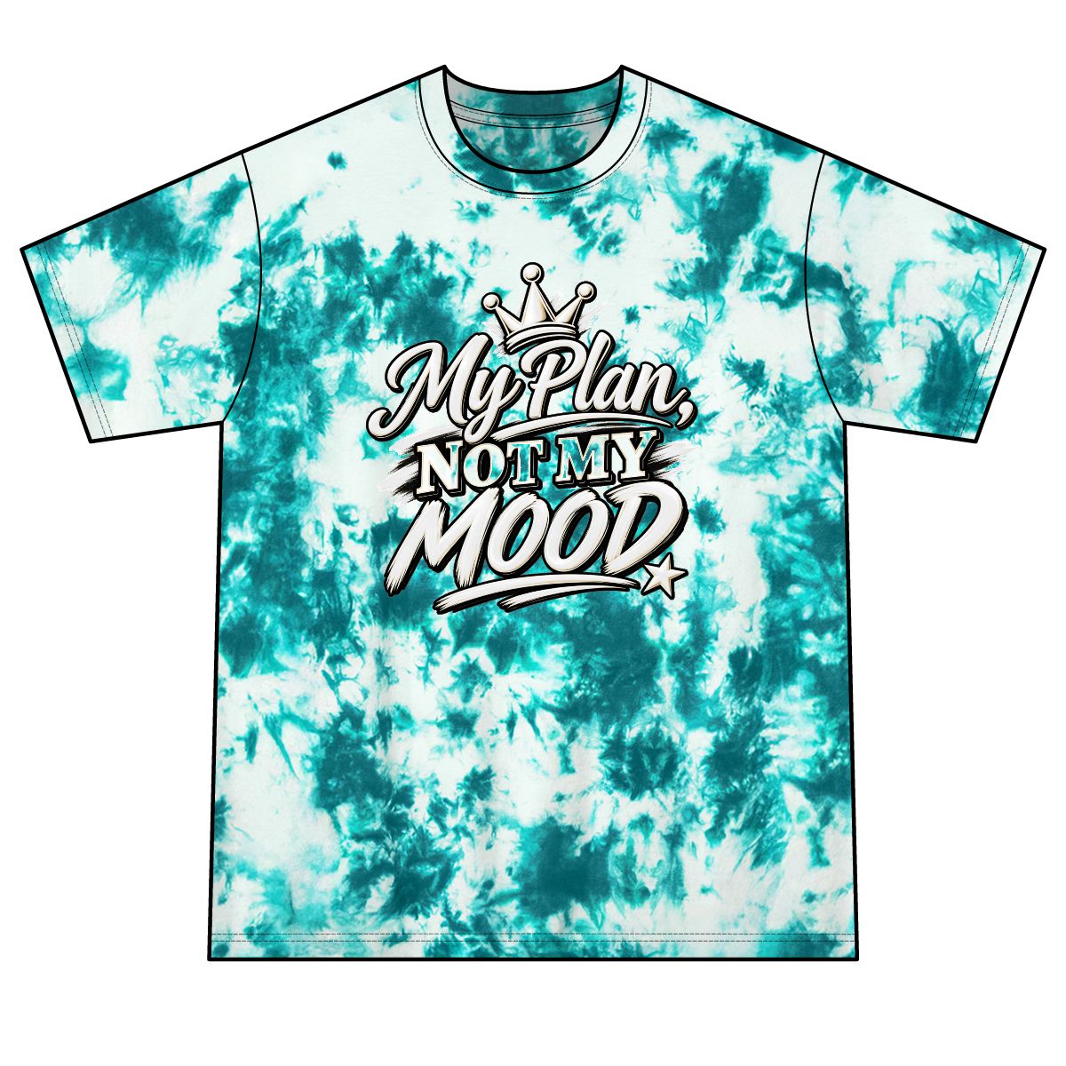 Unisex Crystal Planet Earth Tie-Dye Tee