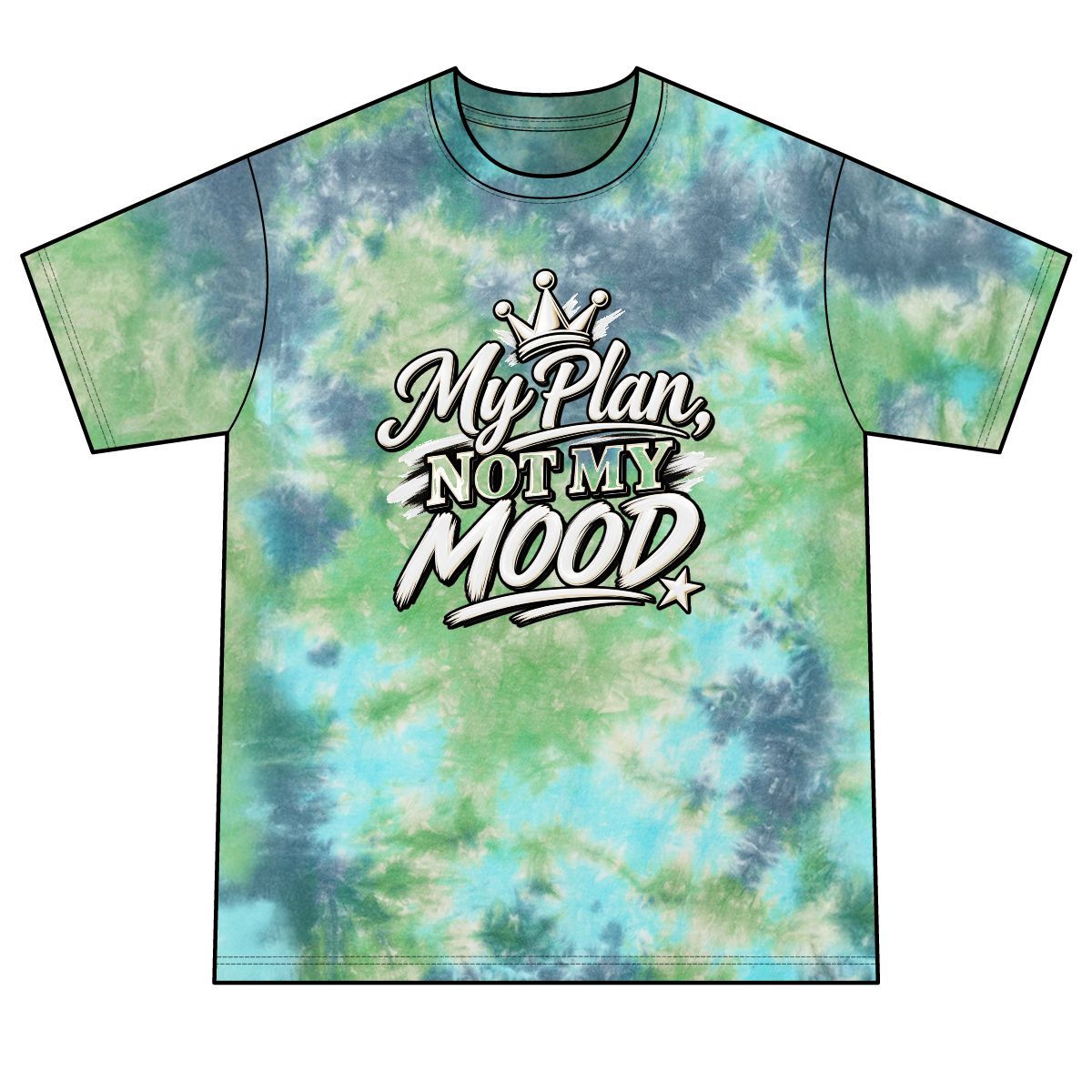 Unisex Crystal Planet Earth Tie-Dye Tee