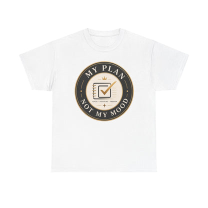 My Plan, Not My Mood Logo Unisex Heavy Cotton Tee